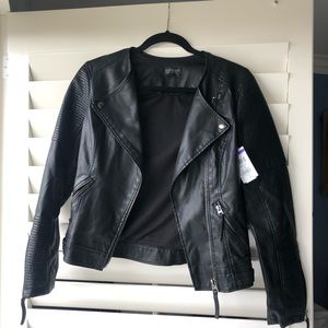 Black leather jacket